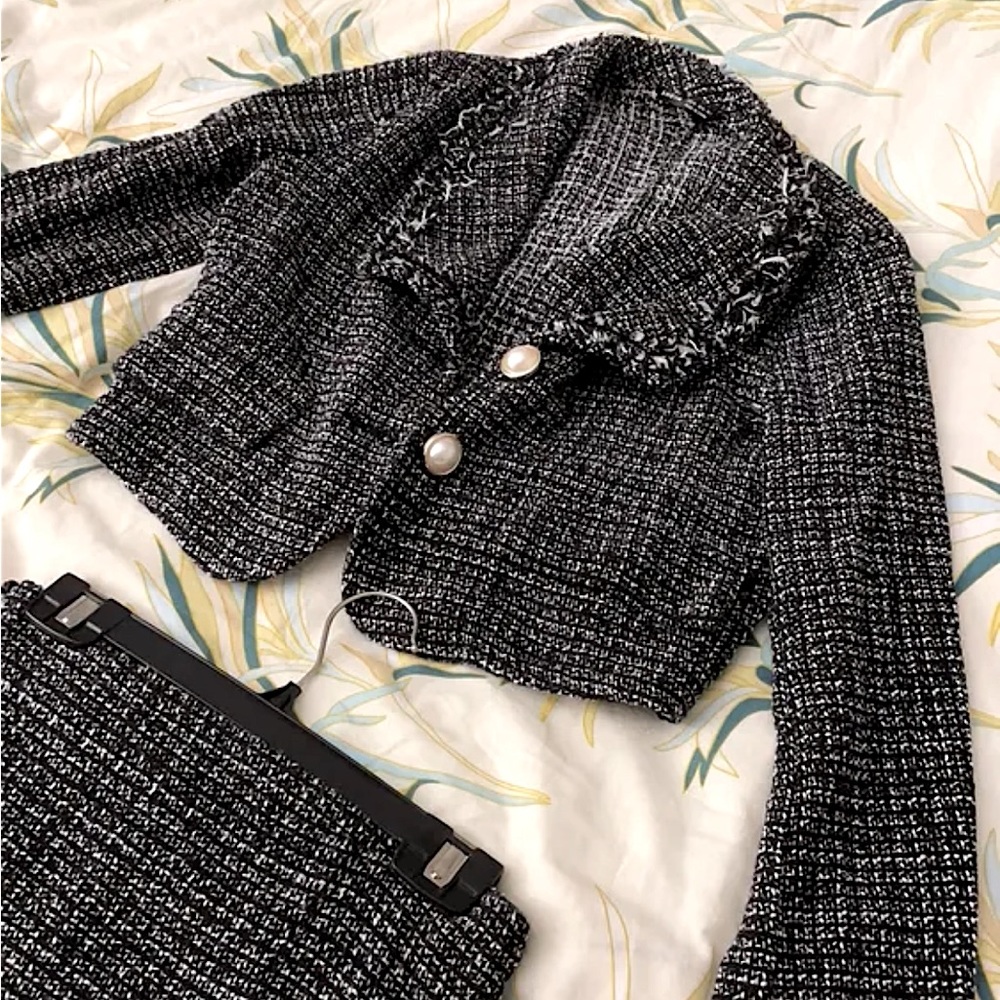 Tweed blazer & matching skirt